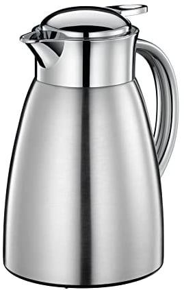 Cilio Triest Getränkeheber, doppelwandig, isoliert, Edelstahl, 100 ml, gebürsteter Edelstahl