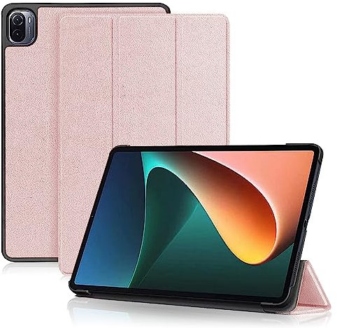 Kdely Hülle für Xiaomi Pad 5 / Pad 5 Pro 11 Zoll 2021, Ultra Schlank Superleicht Schutzhülle Flip Case Cover mit Auto Schlaf/Wach und Ständer Funktion (Roségold)