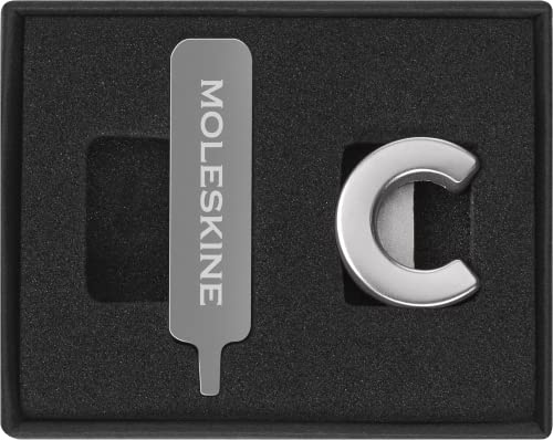 Moleskine Pin for Notebook or Planner Letter C, Letter Pin, Customize The Elastic Closure, Special Customized Gift, Colour Silver