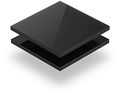 Feuille acrylique Noir 4 mm - d'une dimension allant de 10x10 cm à 100x230 cm. Résistance aux UV, PMMA de haute qualité, Film protecteur sur les deux faces, Ne présente aucun bord tranchant.