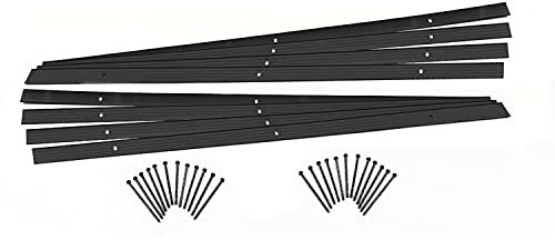EasyFlex Aluminium-Landschaftseinfassung, Projekt-Set, 8 Metall-Garteneinfassungen mit Spikes, 14,6 m, Schwarz