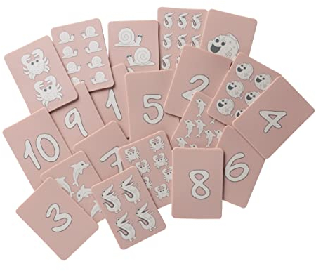 Scrunch Zahlen-Kartenspiel – Frühes Lernspielzeug und Lernspiele für Kinder – Squashable Silikon Zahlen Matching Mathematik Spiel für Kinder