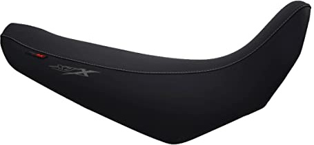 Moto Discovery Sitzbezug kompatibel mit Yamaha XT660X 2004-2015 schwarz mit dunkelgrauen Nähten (E)