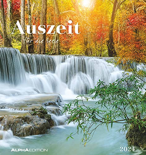 Auszeit für die Seele 2024 - Postcard Calendar 16 x 17 cm - for Standing or Hanging - Monthly Calendar - Gadget - Souvenir - Alpha Edition
