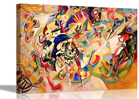 Wassily Kandinsky Kunstdruck auf gerahmter Leinwand, Wandbild, 76 x 50 cm, Motiv 7 von Wassily Kandinsky