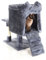 Fudajo Arbre à Chat Gris Sombre Arbre de grattage 60cm Haut Escalade avec Cabane Sisal Tronc Chats