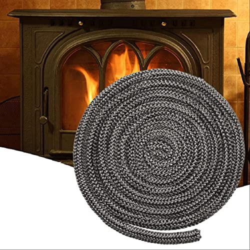 HOHOVYVY Ofendichtschnur 3m Dichtung Ø 9 mm Dichtschnur für Herd, Ofentürdichtung, Dichtschnur Dichtungsband für Kamin Smoker Ofen, Dichtungsschnur Schnur aus Glasfaser, Beständig bis 550°C