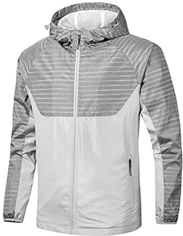 Regenjacke Herren Fahrradjacke Mit Kapuze Wasserdicht Und Atmungsaktiv Fahrradbekleidung Windjacke Sommer Herbst Mänte Radjacke Fahrrad Leicht Ultraleichte Radsport-Jacken Rain Jacket Men Dünne