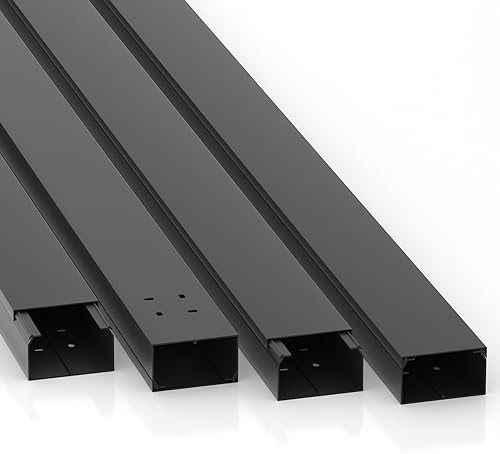 CILSON CLSK-100060: Kabelkanal, 100x60 mm, 1x 1 m Länge, Schwarz, robuste Verarbeitung, einfache Installation, optimale Kabelführung, mit Bodenlochung