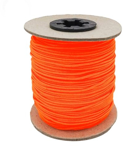 100m Schmuckschnur 1,5mm Jalousieschnur Zugschnur Schmuckkordel Polyester Farbwahl, Farbe:leuchtorange