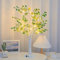 HFHungkeong Weihnachtsbaum künstlicher Mini Weihnachtsbaum Tisch Bonsai Dekoration mit warmweißen LED Lichtern und künstlichen Blättern für Zuhause Weihnachtsfeier Jahrestag USB oder Batterie50 cm