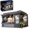 CaDA C66005W Coffee House City Building Kit, 768 Pieces Street View Bricks with Lighting Sets, Building Toys for Adults and Teens