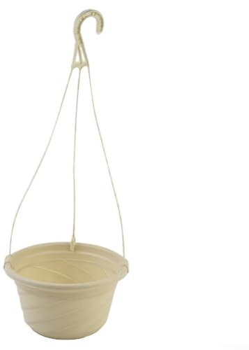 Sileduove Lot de 6 pots de fleurs à suspendre en plastique avec crochets et trou de drainage, pots de fleurs suspendus pour extérieur, intérieur, jardin, balcon