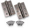 Infinity Decor Heavy Duty 75mm (3 Inch) CE7 Steel Ball Bearing Butt Hinges Pair - Black Nickel Wooden Door Window Hinges for Internal External Doors