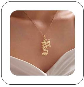 Xmsrn Collier Pendentif Dragon Vintage Ras Cou Punk Ancien Chaîne Doré Bijoux Pour Femmes Et Filles