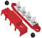 Bus Bar Power Distribution Block Battery Terminal12V-48V DC Bus Bar 1 pcs,4 x M8 Terminal Studs with Cover and Ring Terminals for Cars RVs Ships Yachts，Red
