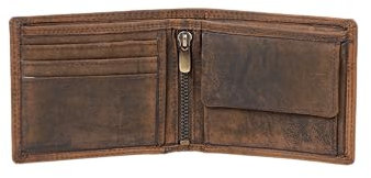 Hörner Anima Herren Geldbörse Braun I Echtleder Portemonnaie mit RFID I Stilvoller Geldbeutel für Männer I Kartenetui & Brieftasche aus Leder