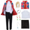 HSJZBQSM Howls Cosplay-Kostüm mit Perücke, Ring, Halskette, Ohrringen, Set, Halloween, Cosplay-Kostüm (Anzug + Perücke, XL)
