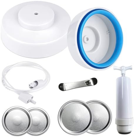 WANGCL Kit de mise sous vide pour bocaux Pompe à main avec tuyau Kit de mise sous vide universel pour bouteilles à col large