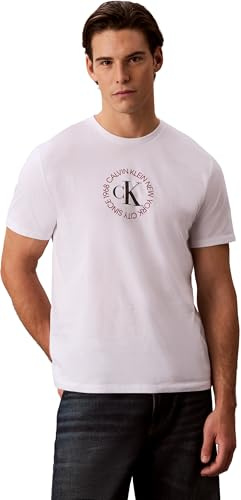 Calvin Klein Herren Ss 30s Whsl Ck Word Circle Graph Lv14re816g Graphic Tees (1er Pack)