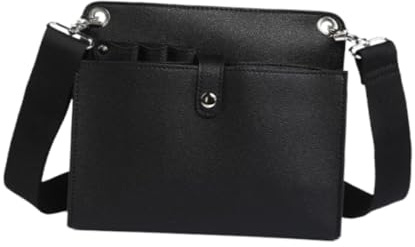 Oshhni Haart Schere Tasche Organizer PU Leicht mit verstellbarem Riemen Frisur -Werkzeug -Werkzeug -Tasche für Groomers Friseur, Schwarz