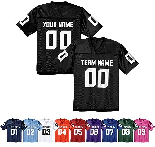 pod4hockey Replica American Football Trikot – Uniform zum Personalisieren mit Teamname & Rückennummer – Fan-Geschenk für Männer, Frauen & Jugendliche