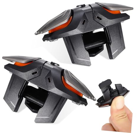 PRETYZOOM Mobiler Spielcontroller für Smartphones mit Ergonomischen Gaming Triggern und Handschuhen aus Abs Kunststoff Inklusive Ladekabel und Hoher Empfindlichkeit