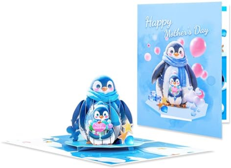 Muttertag Popup Karte 3D Pinguine Popup Geburtstagskarte Popup Grußkarten