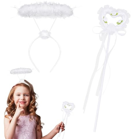 GWAWG Set di 2 cerchietti per capelli con corna da diavolo e forcone, set di accessori per cosplay, feste in maschera, carnevale, Halloween