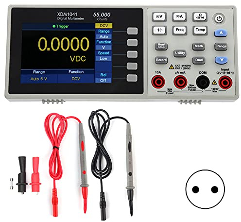 ANKROYU Multimètre numérique de bureau miniature XDM1041 avec écran LCD 3,5 pouces, mesure de température True RMS, 55 000 points, idéal pour les laboratoires, les usines et les pa