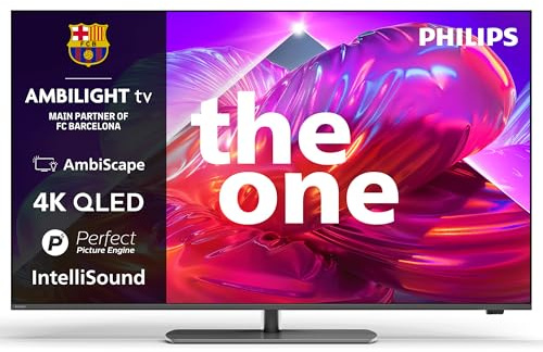 PHILIPS 50PQS9011/12 50 Inch Ambilight 4K QLED Smart TV | Pixel Precise Ultra HD, Titan OS, Dolby Atmos Sound