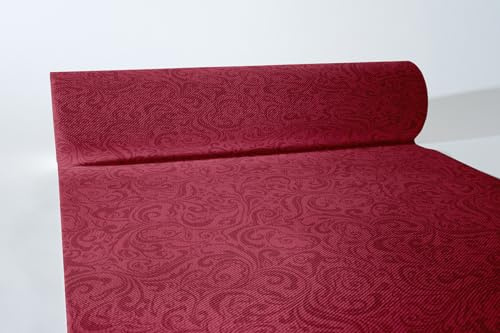 Mank GmbH Tischläufer 40cm x 24cm | Synthetik, Einfarbig Rot | Klassisch | Perfekt für Hochzeit & Partys | 1 Stück