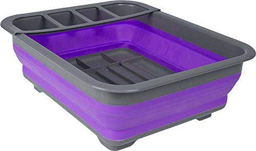 PMS SUMMIT POP DISH DRAINER WITH DRAINING SYSTEM PURP/GREY