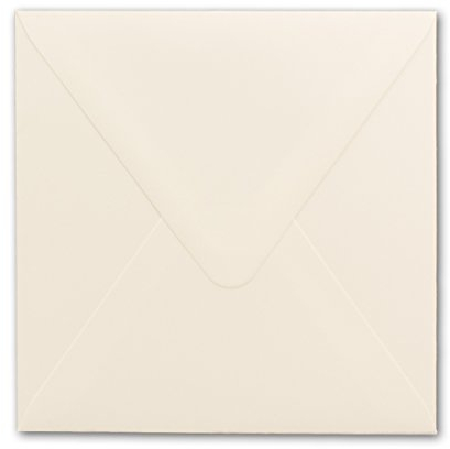 41415C-100 Briefumschlage Quadratisch 15 x 15 cm - Creme | 100 Stuck | EXTRA QUALITAT - 120 g/m2 | 15 x 15 cm - Fur ganz besondere Anlasse! - Nassklebung - Qualitatsmarke: GUSTAV NEUSER