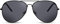 Cheapass Sonnenbrille Schwarz Piloten-Sonnenbrille Flieger-Brille All-Black UV-400 Top-Gun Metall Herren Damen
