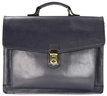 Belli Design Bag D italienische Leder Businesstasche Arbeitstasche Messenger Aktentasche Lehrertasche Laptoptasche Unisex in dunkelgrau - 40x30x12 cm (B x H x T)