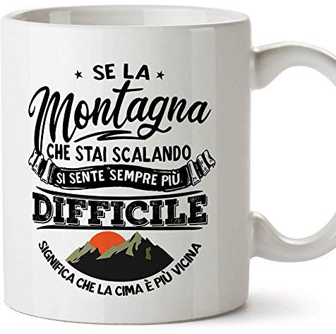 Mugffins Tazza Motivazionale - Se la Montagna Che stai scalando... - Idee Regalo per motivare o incoraggiare Il Personale