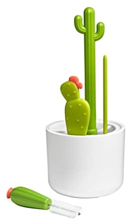 CACTI™ Flaschenbürsten Set (4 Stück), Ideal für schwer zu reinigende Utensilien wie Flaschen, Schnabeltassen oder Sauger
