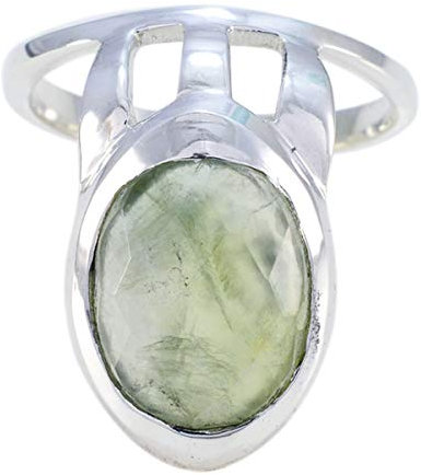 joyas plata gute edelsteine â€‹â€‹ovale form ein stein cheker prehnit ringe - 925 sterling silber grün prehnit ring - oktober geburt waage astrologie gute edelsteine â€‹â€‹ring
