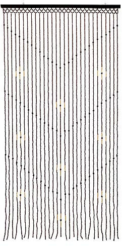 JVL Tuscany Hanging Arrows Wooden Beaded Door Curtain Screen, 90cm x 180 cm, Multi, 90 x 180cm approx