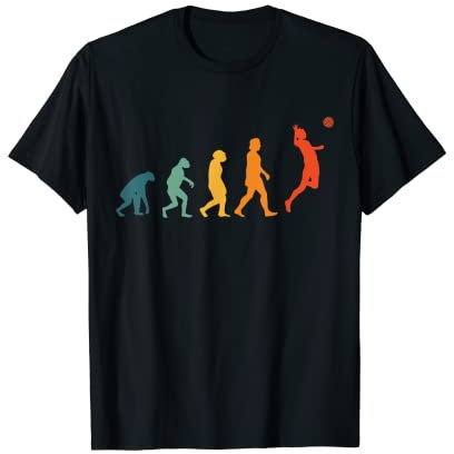 Volleyball Evolution Retro Volleyballspieler Beachvolleyball T-Shirt
