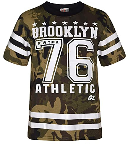 A2Z 4 Kids Girls Top Designer's Brooklyn New York - Brooklyn 76 Top Camo Green 13