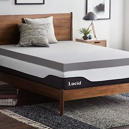 LUCID Memory Foam Matratzen Topper 140x190cm mit Bambuskohle, 10 cm dicke Matratzenauflage 140 x 190 cm