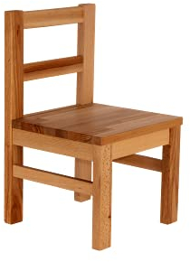 fornera f50 Massivholz Kinderstuhl, Kernbuche, Kindermöbel, Sitzgruppe, Sitzgarnitur, Kindersitzgarnitur, Holz, Mädchen und Jungen, massiv und robust (1 x Stuhl, Bio geölt)