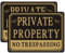 Paquete de 2 letreros de propiedad privada de 10 x 7 pulgadas, letrero de propiedad privada, letrero reflectante de metal resistente, aluminio óxido, resistente a la intemperie, impermeable, tinta