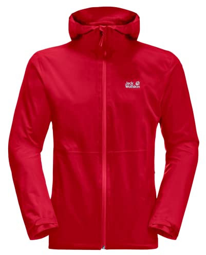 Jack Wolfskin Herren Pack & Go Shell M, Adrenaline Red, S