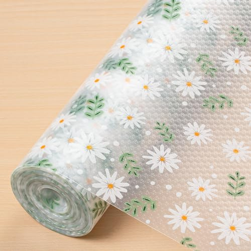 Cooyes Regaleinlage, nicht klebend, EVA-Schrank, Schublade, 30 cm x 304,8 | Hochwertiges, wasserdichtes Regalpapier mit modernem Muster, langlebige Schrankmatte mit Blumenmuster, für Küche