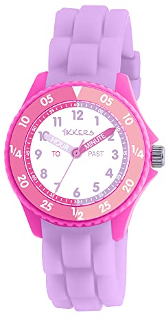 Tikkers Kids Lilac & Pink Silicone Time Teacher Watch ATK1087