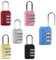 Lot de 6 Cadenas a Code de 3 Chiffres, Petit Cadenas Valise Cadenas, 20mm Valise Avion Cadenas Casier Métal Cadenas a Code Cadenas à combinaison aluminium pour Casier College Exterieur Gym, 6 Couleurs