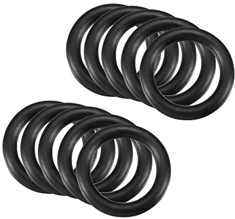 QUARKZMAN 20mm x 14mm x 3mm Nitrilo Goma Juntas Tóricas x 10uds Redondo Junta Arandela para Grifo Plomería Reparación Sellado Conexión [Negro]